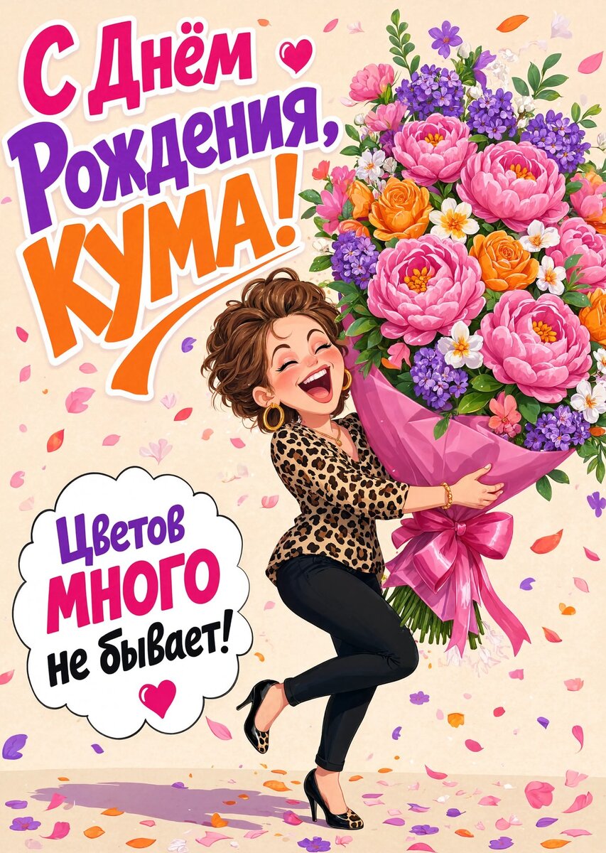 Открытка С Днем Рождения Кума #23