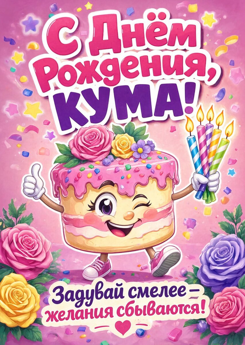 Открытка С Днем Рождения Кума #25