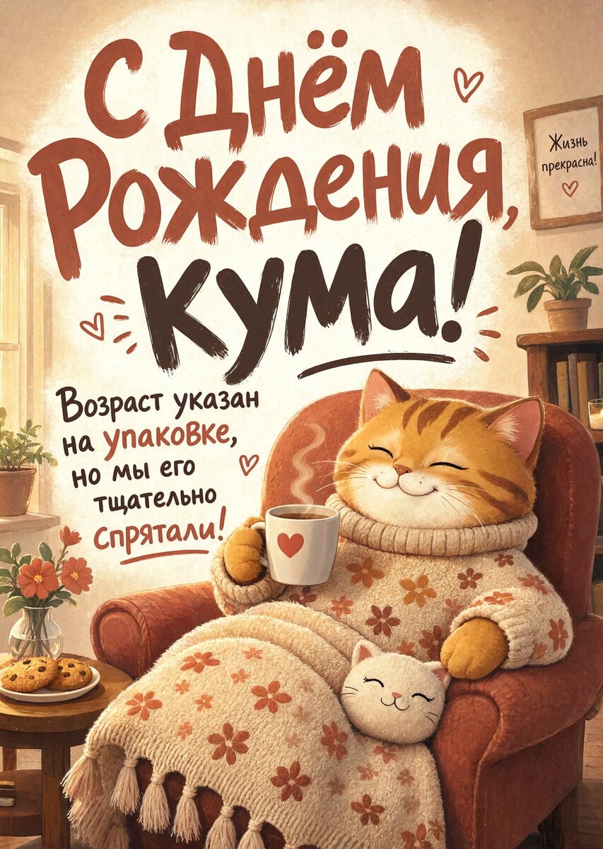 Открытка С Днем Рождения Кума #27