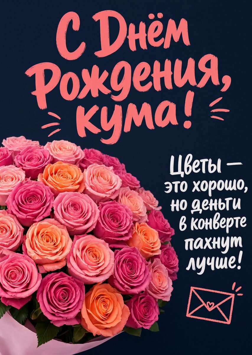 Открытка С Днем Рождения Кума #29