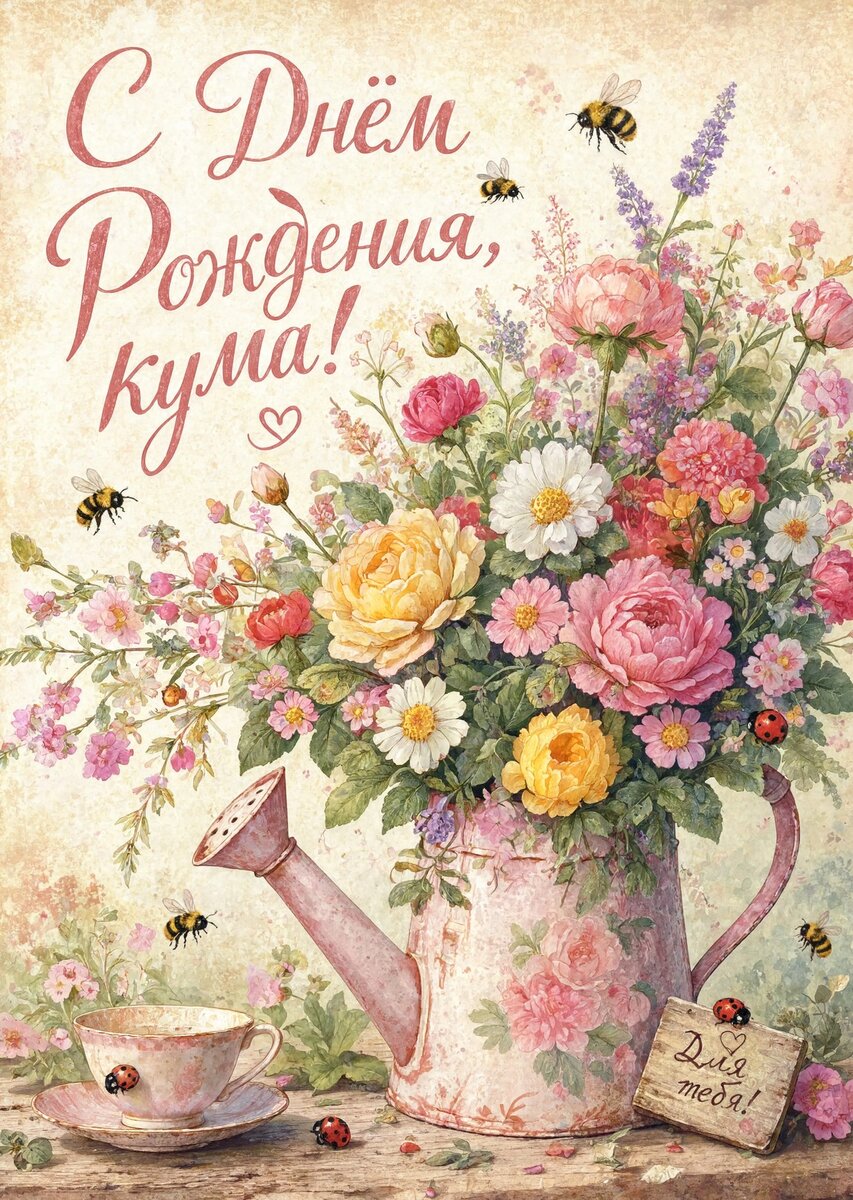 Открытка С Днем Рождения Кума #36