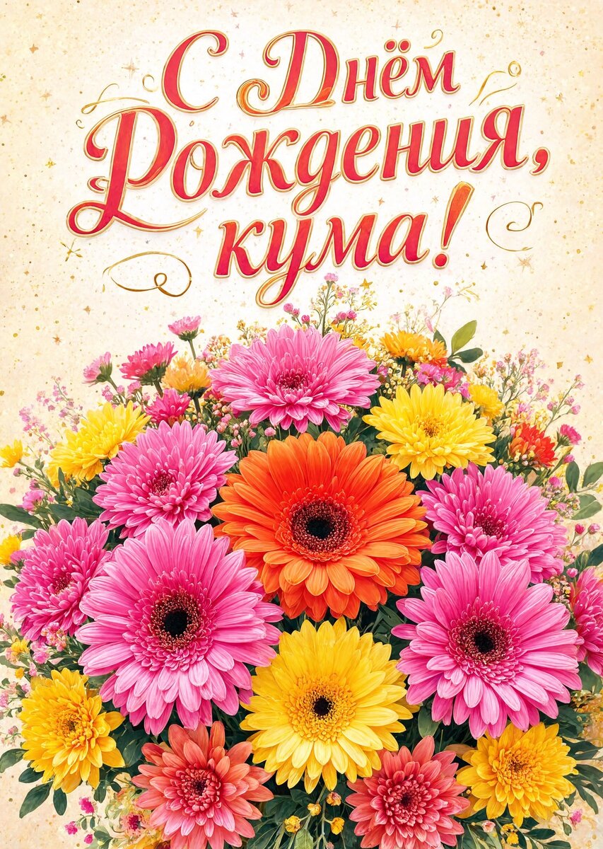 Открытка С Днем Рождения Кума #38