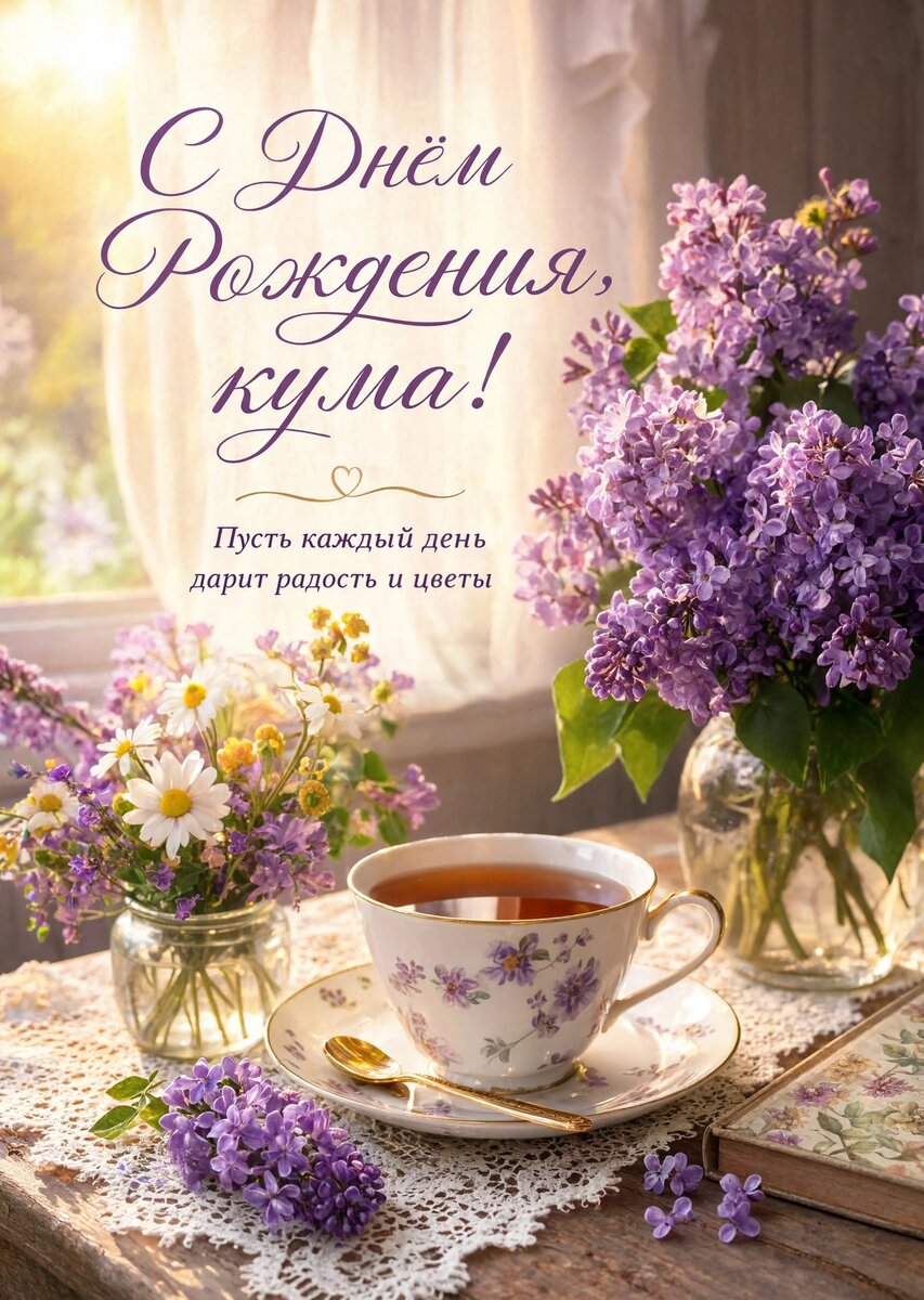 Открытка С Днем Рождения Кума #43