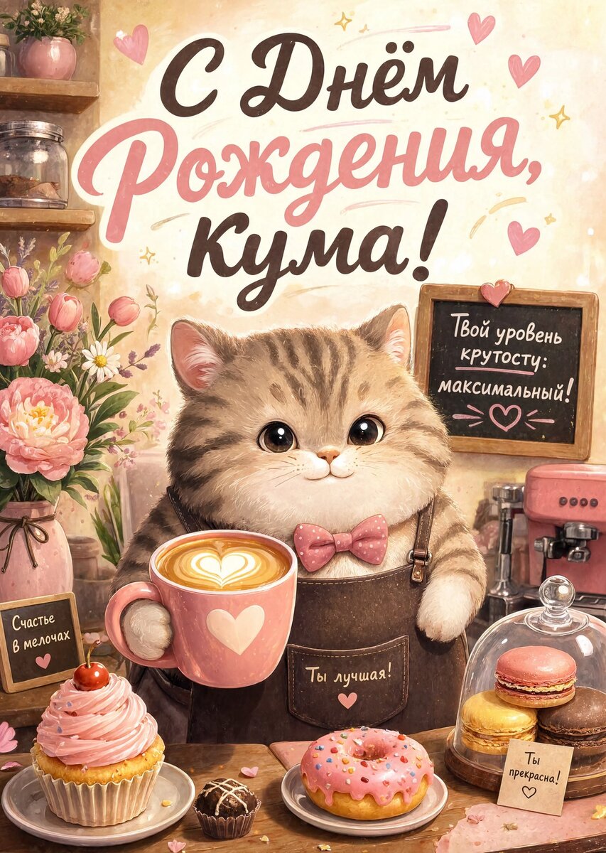 Открытка С Днем Рождения Кума #5