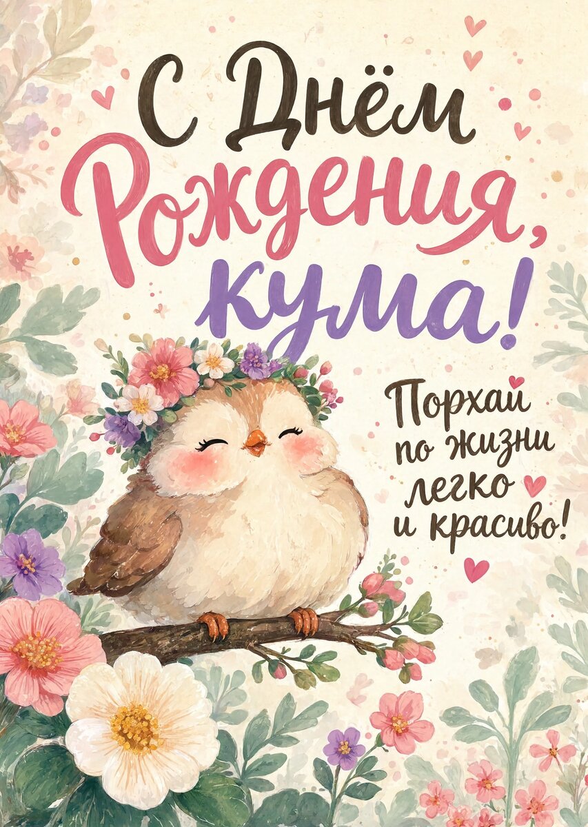 Открытка С Днем Рождения Кума #7