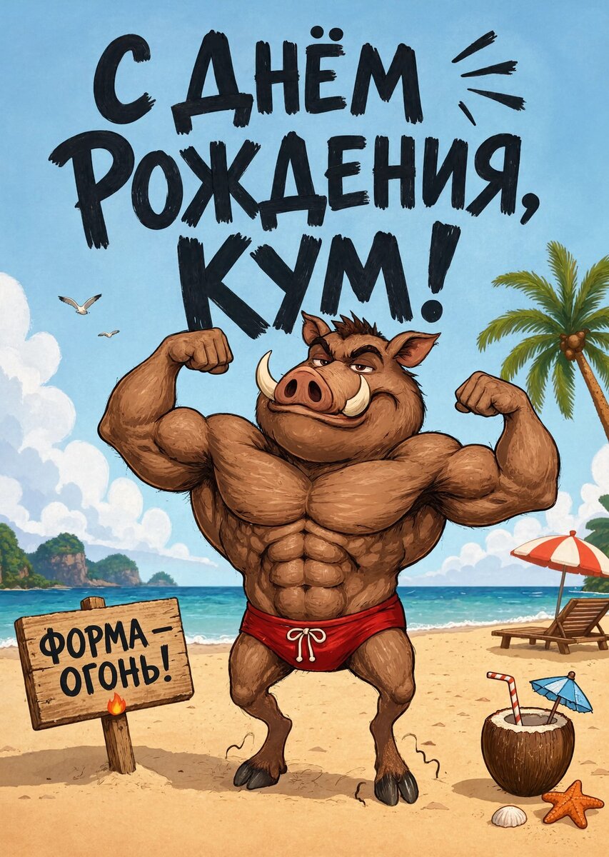 Открытка "С днем рождения куму" #11