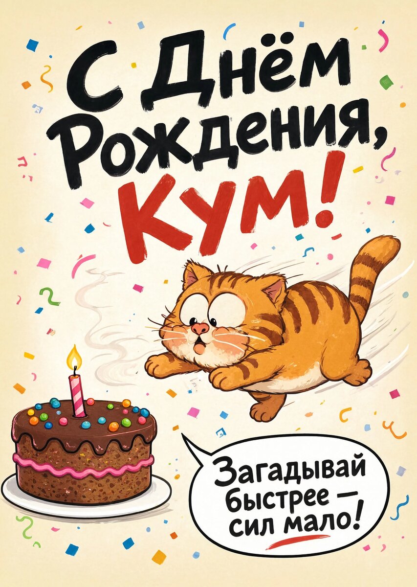 Открытка "С днем рождения куму" #15