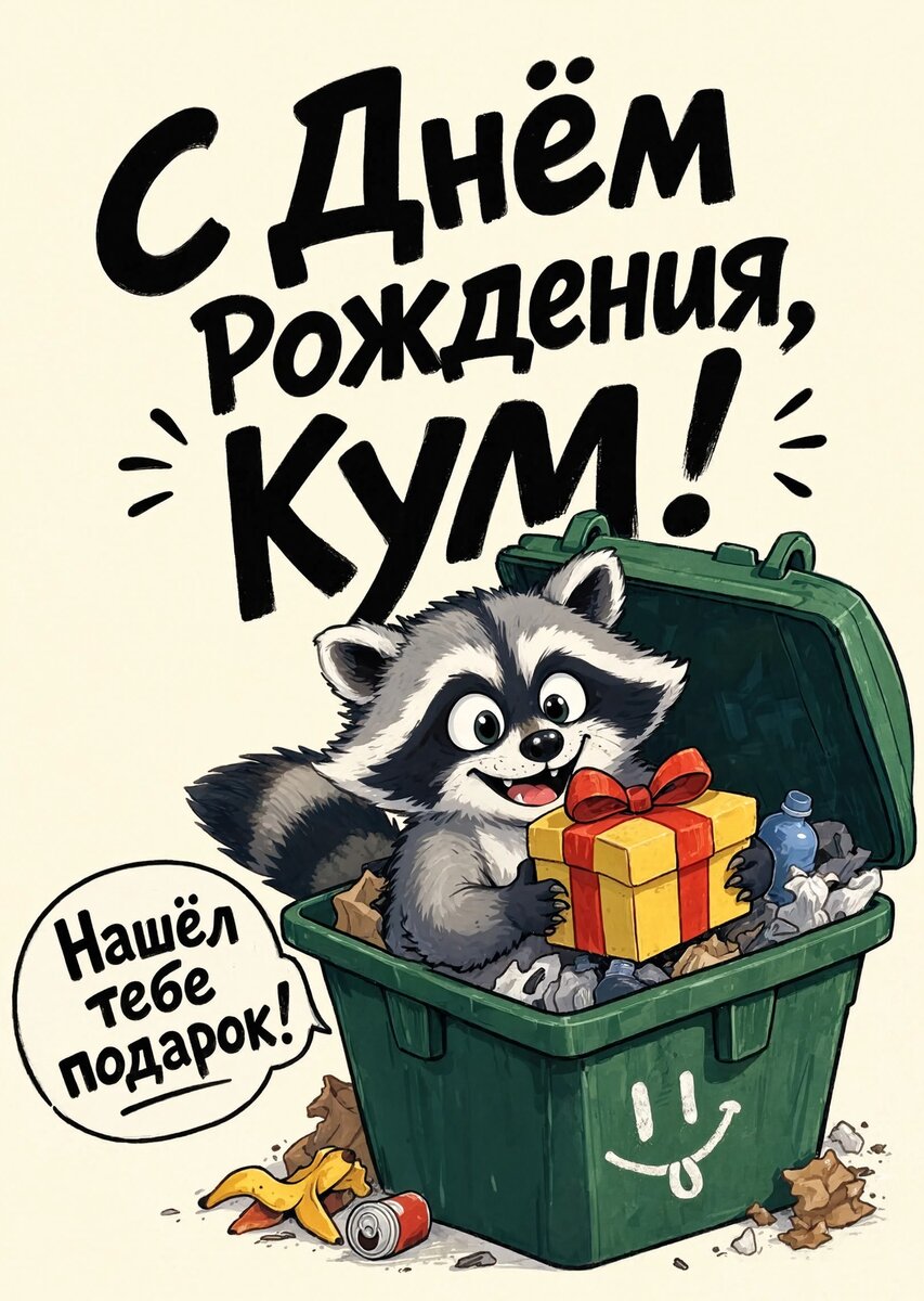 Открытка "С днем рождения куму" #18