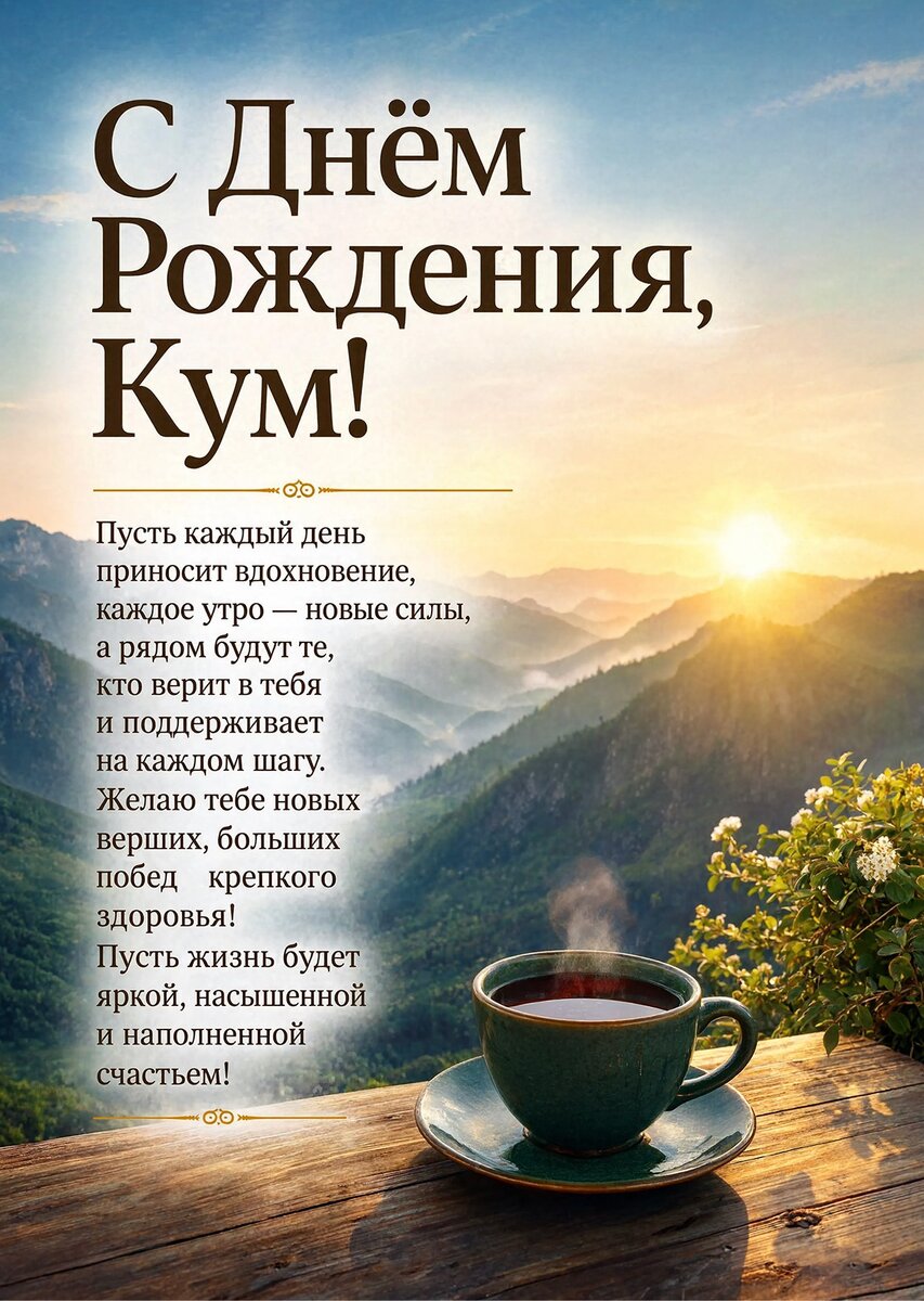 Открытка "С днем рождения куму" #2