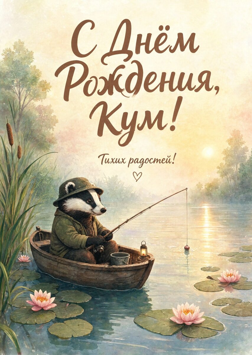 Открытка "С днем рождения куму" #26