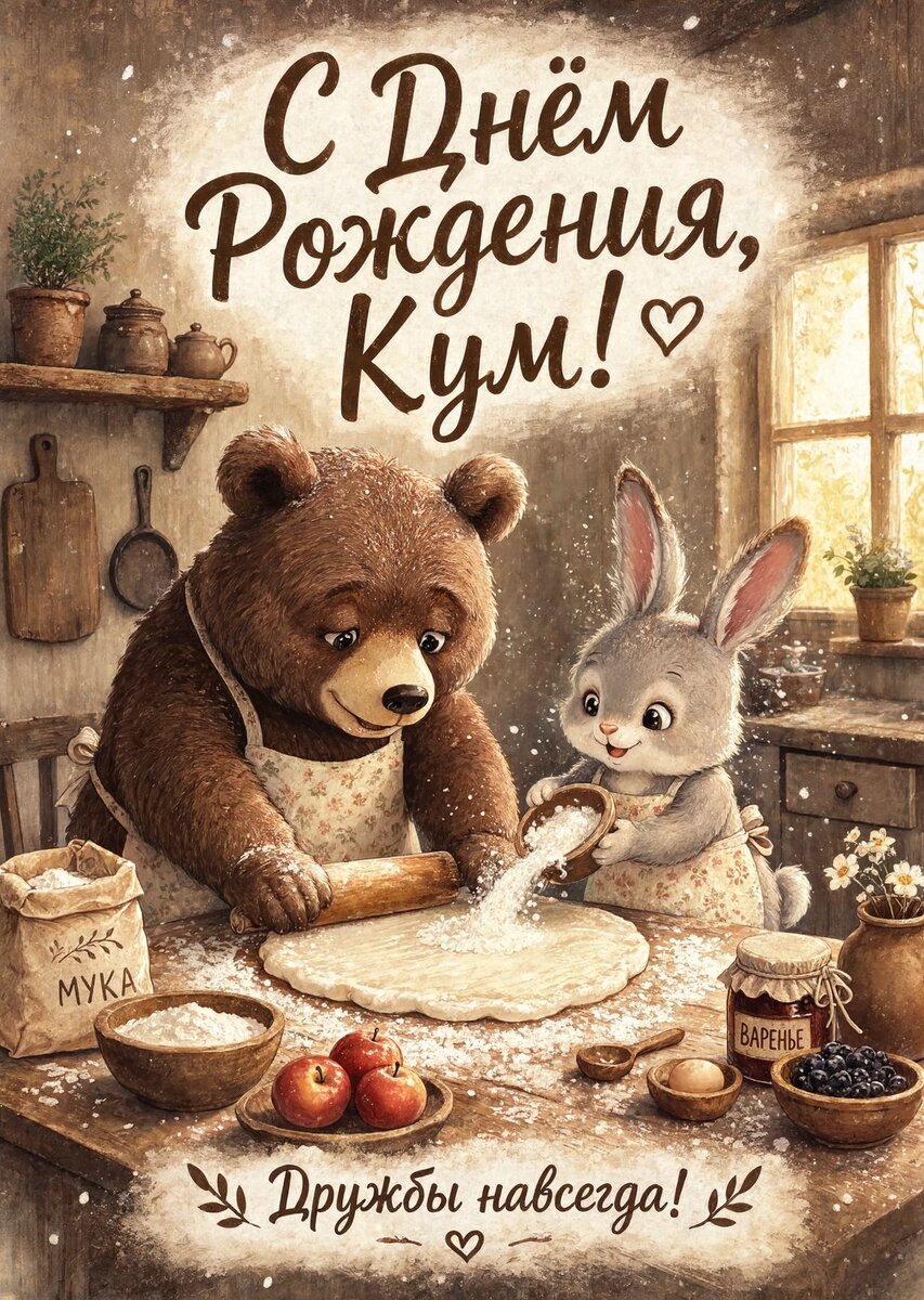 Открытка "С днем рождения куму" #30
