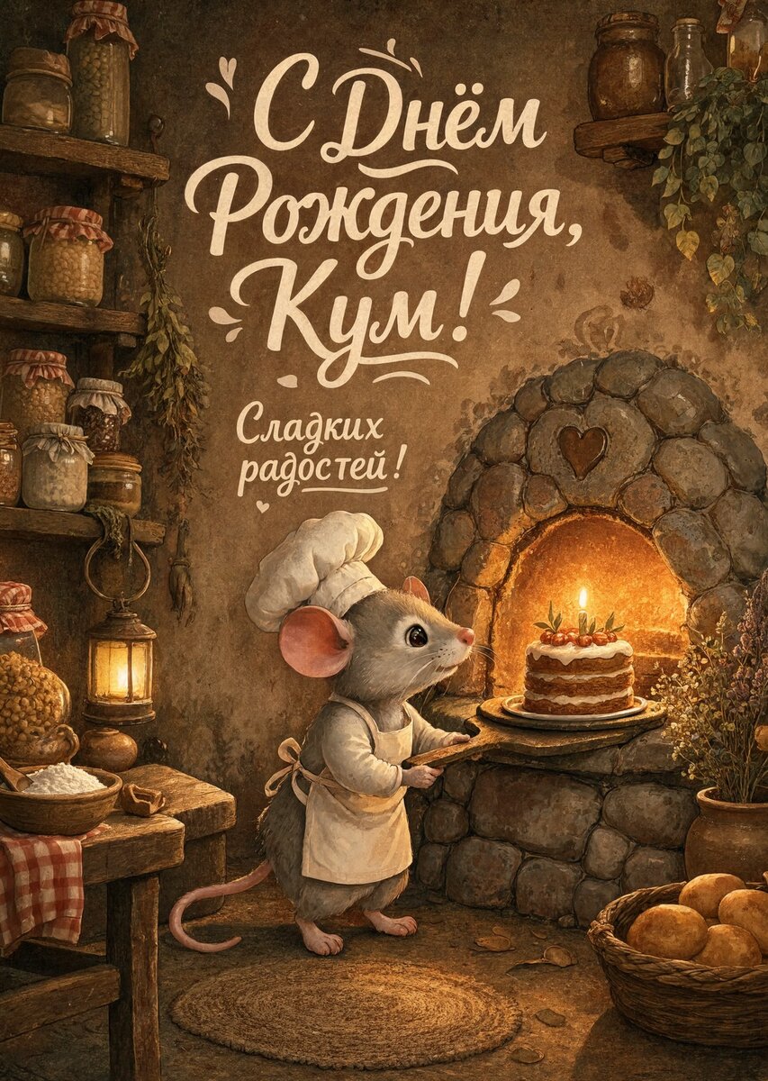 Открытка "С днем рождения куму" #32
