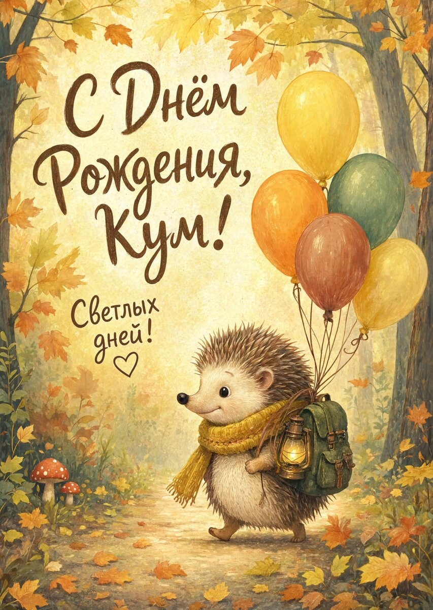 Открытка "С днем рождения куму" #34