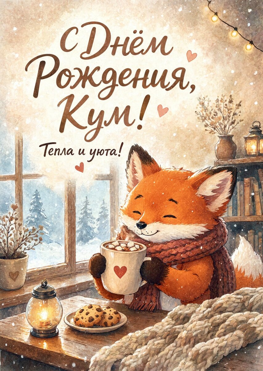 Открытка "С днем рождения куму" #35