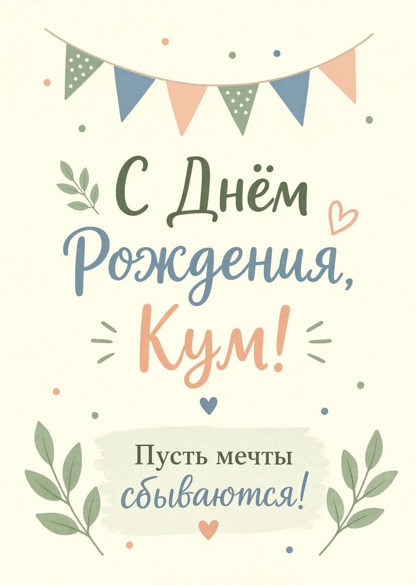 Открытка "С днем рождения куму" #37