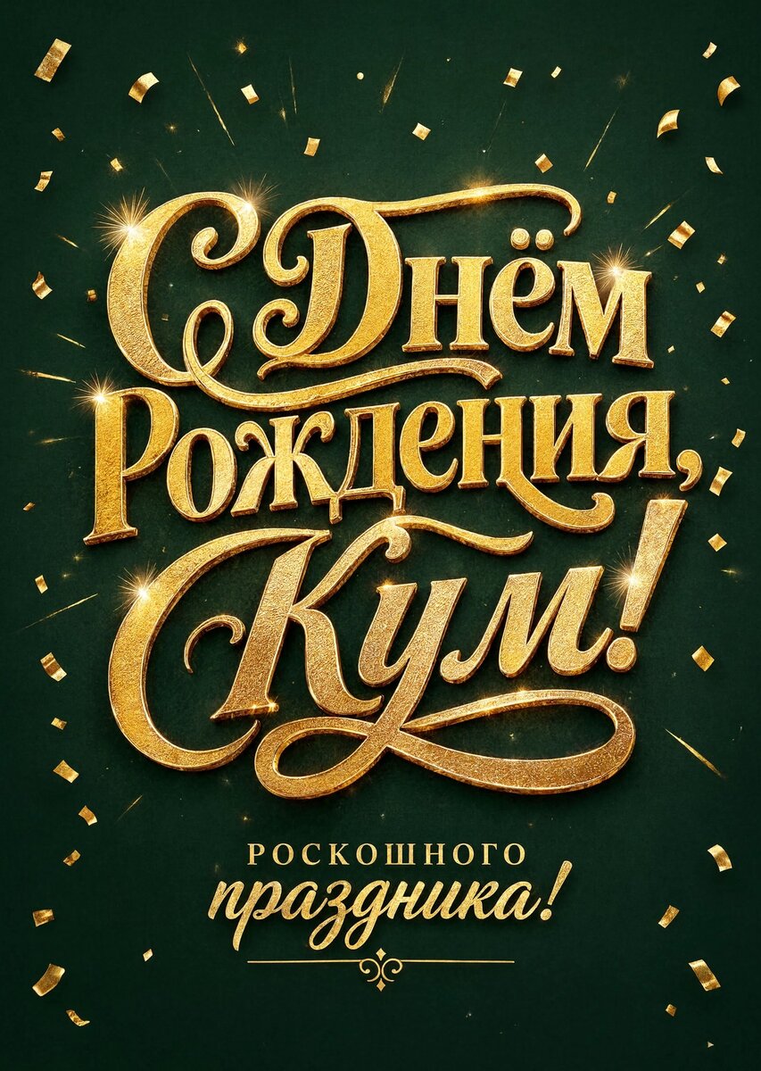 Открытка "С днем рождения куму" #40