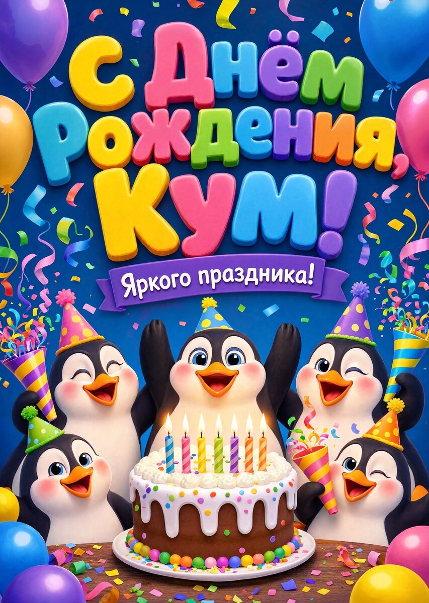Открытка "С днем рождения куму" #53