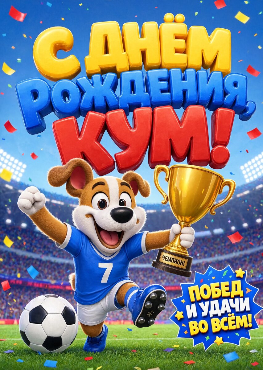 Открытка "С днем рождения куму" #60