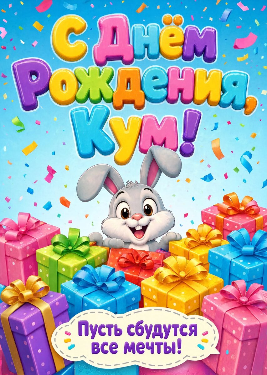Открытка "С днем рождения куму" #61