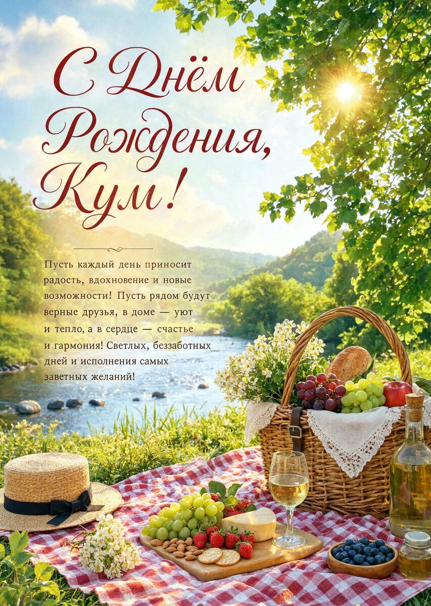 Открытка "С днем рождения куму" #74