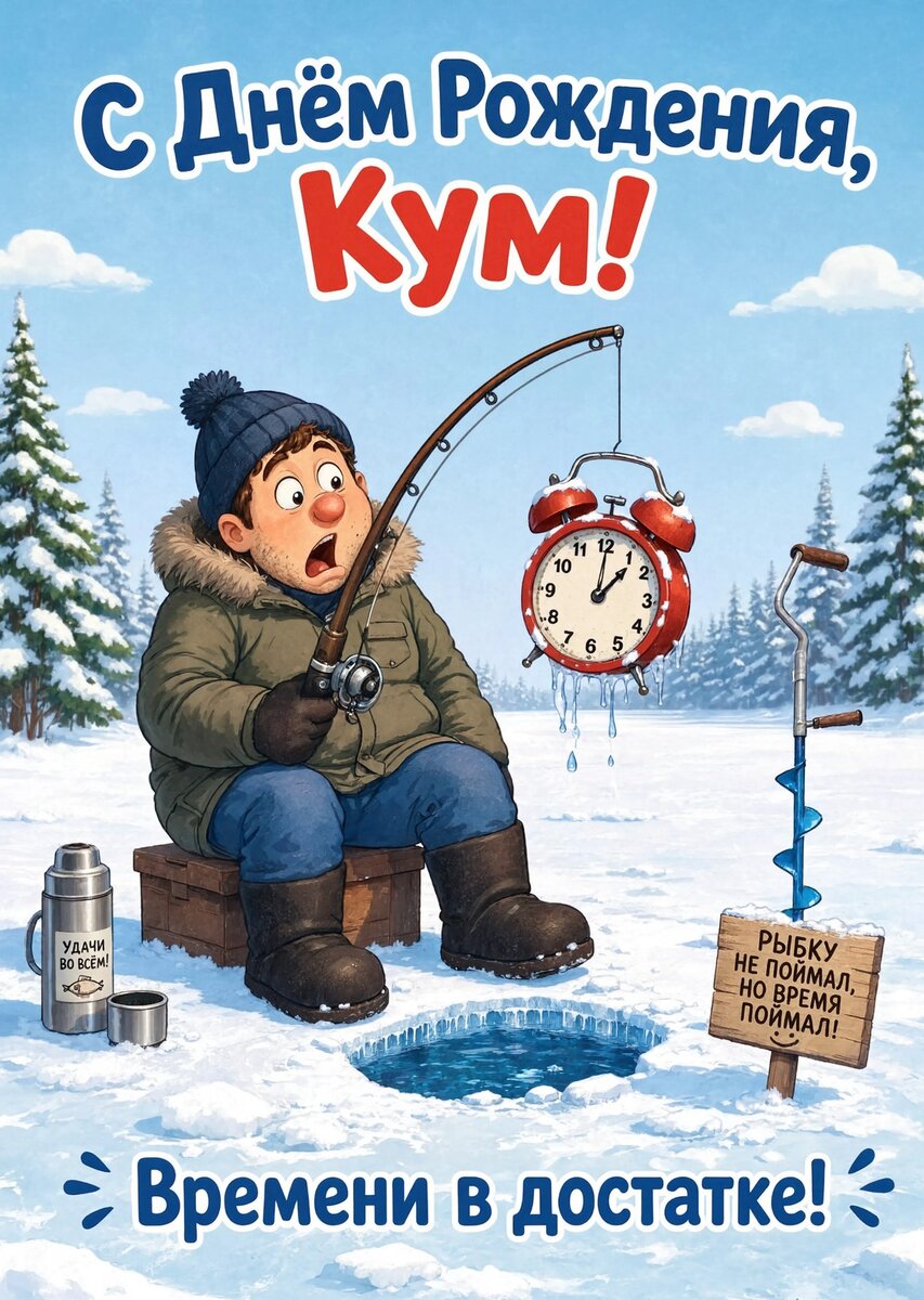 Открытка "С днем рождения куму" #8