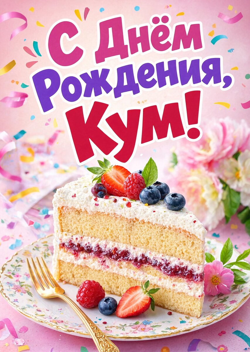 Открытка "С днем рождения куму" #90