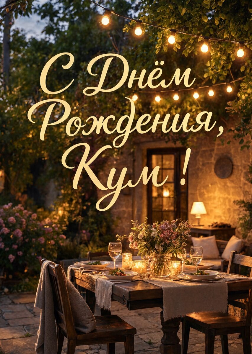 Открытка "С днем рождения куму" #93