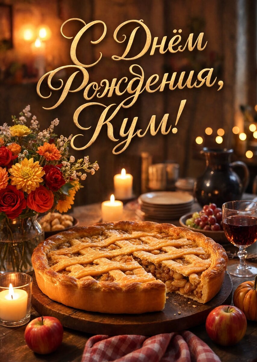 Открытка "С днем рождения куму" #95