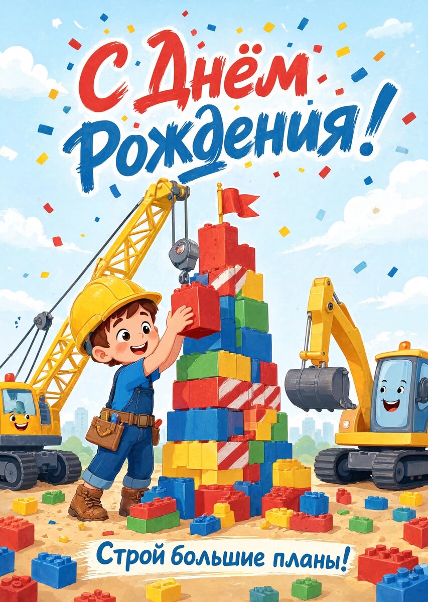 Открытка С днем рождения мальчику #1