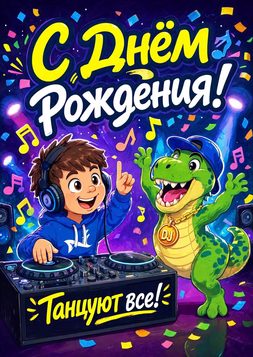 Открытка С днем рождения мальчику #12
