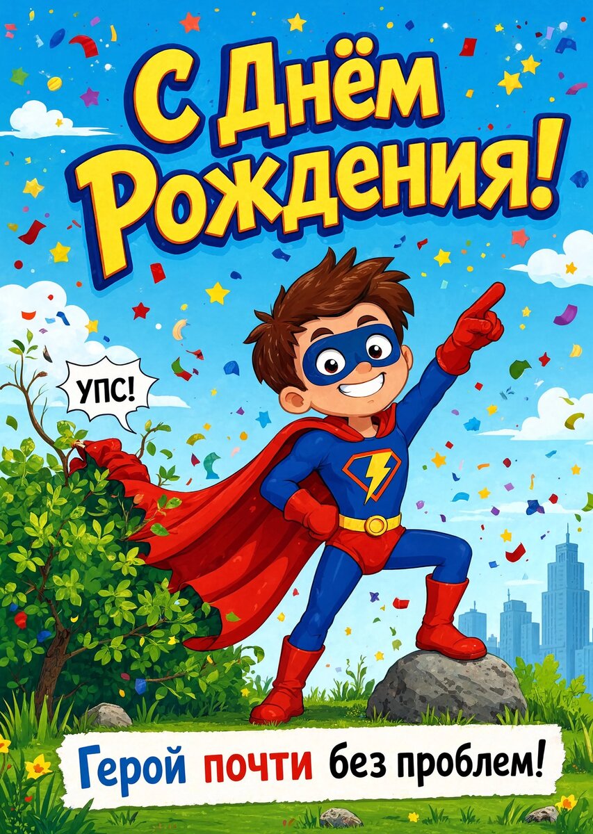 Открытка С днем рождения мальчику #17