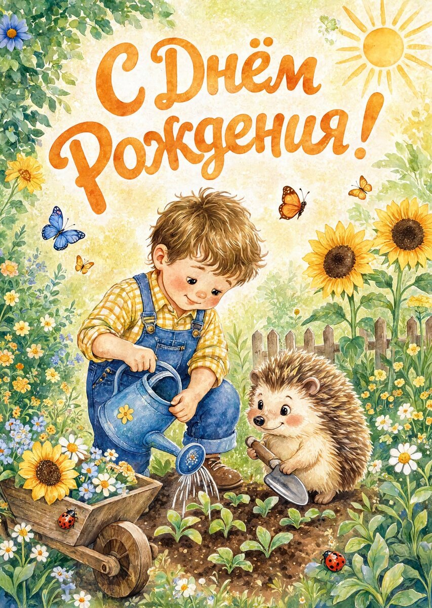 Открытка С днем рождения мальчику #39