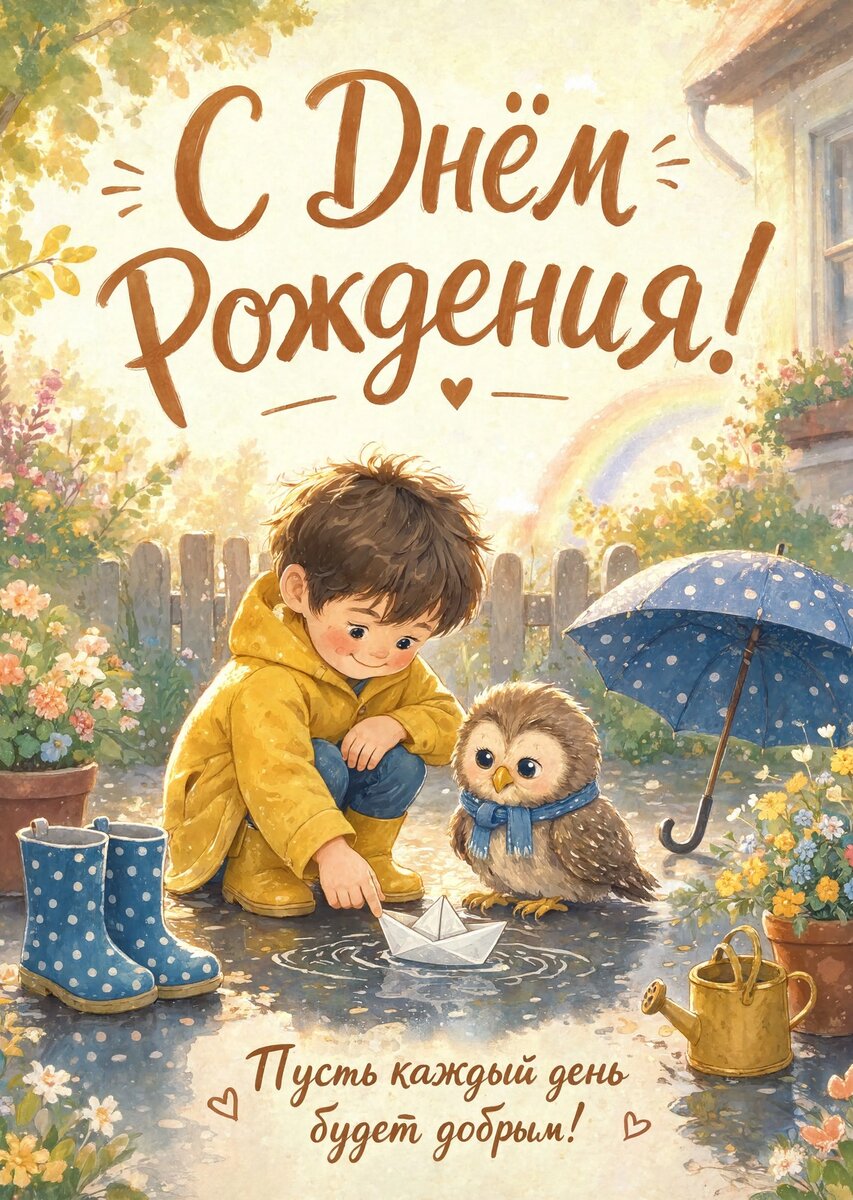 Открытка С днем рождения мальчику #41