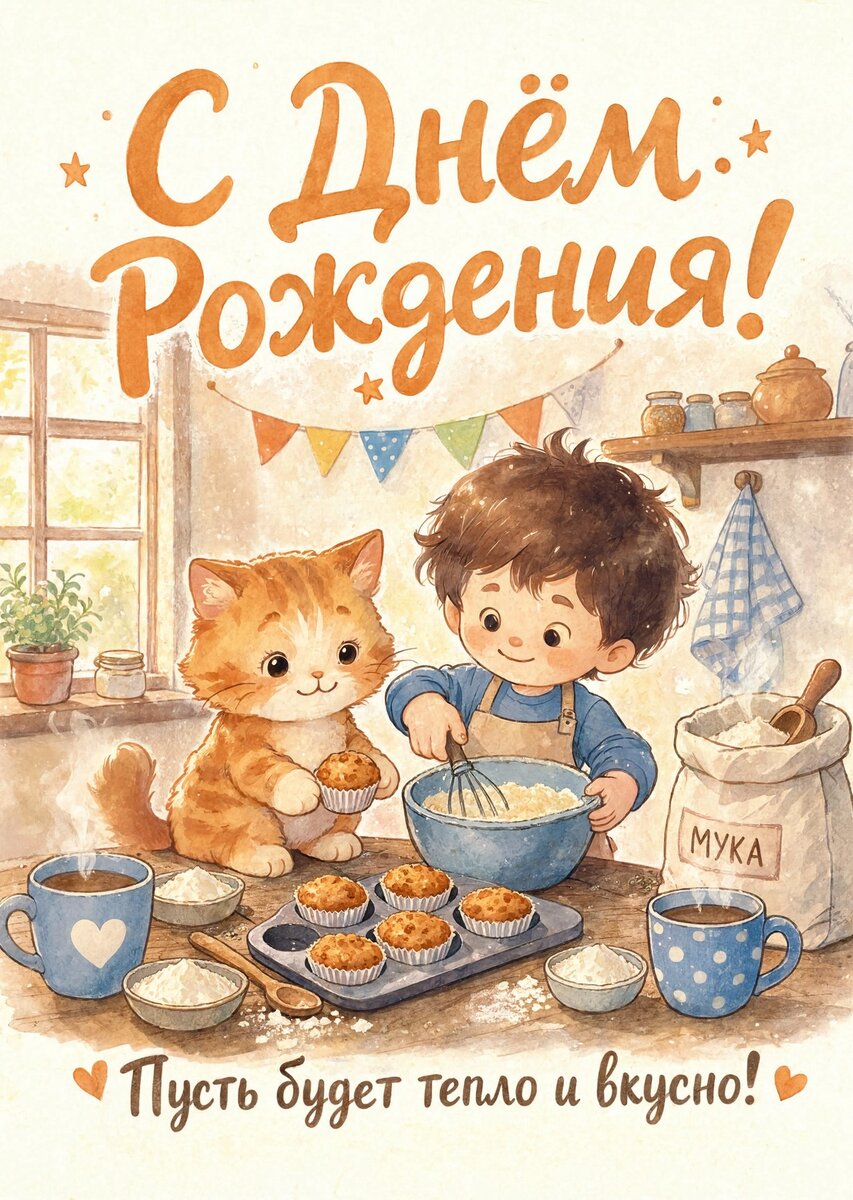 Открытка С днем рождения мальчику #45