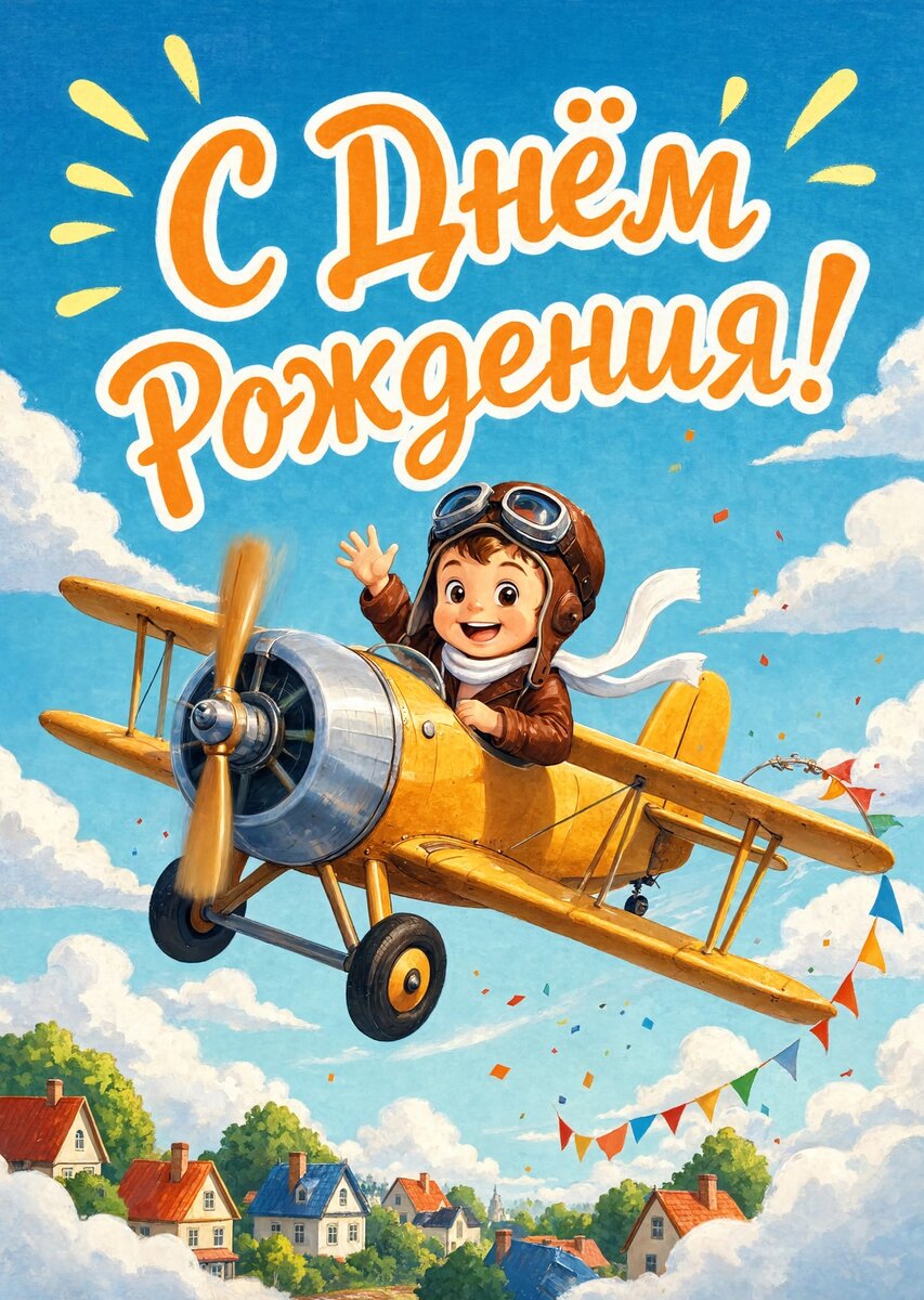 Открытка С днем рождения мальчику #64