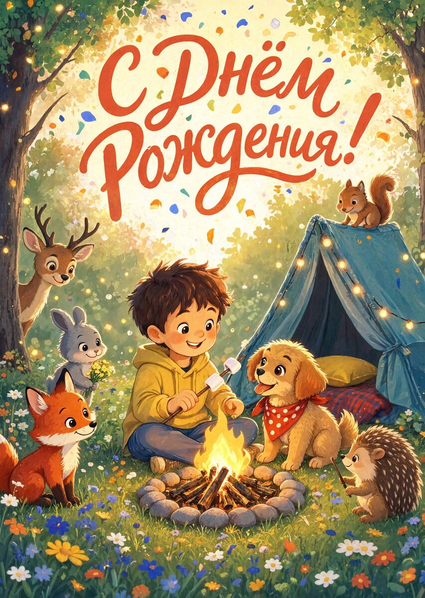 Открытка С днем рождения мальчику #69