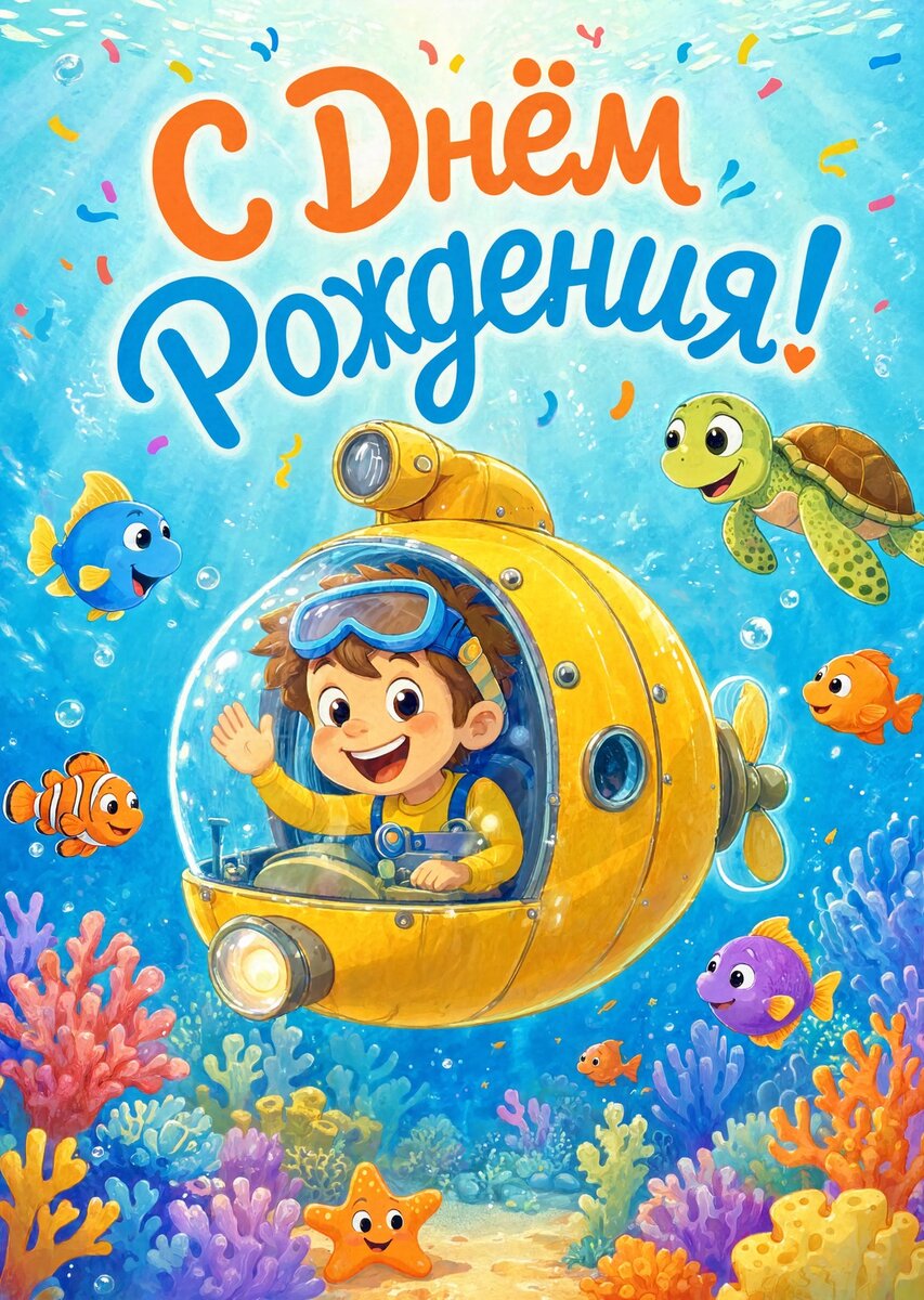 Открытка С днем рождения мальчику #76
