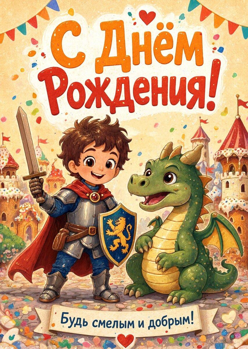 Открытка С днем рождения мальчику #77