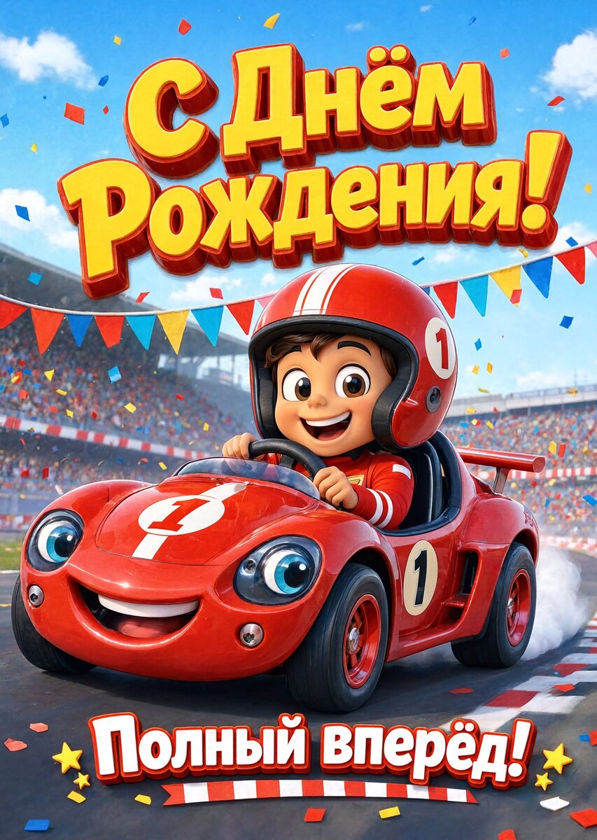 Открытка С днем рождения мальчику #8