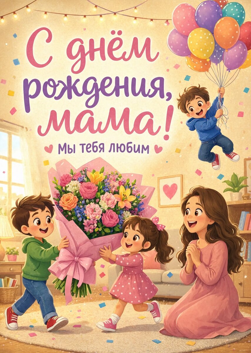 Открытка С Днем Рождения Мама #41