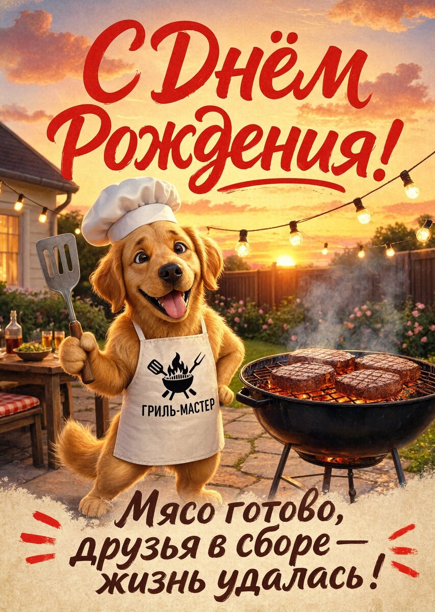 Открытка С днем рождения мужчине #13