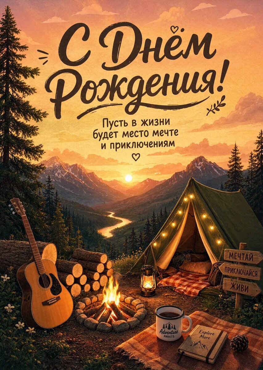Открытка С днем рождения мужчине #28
