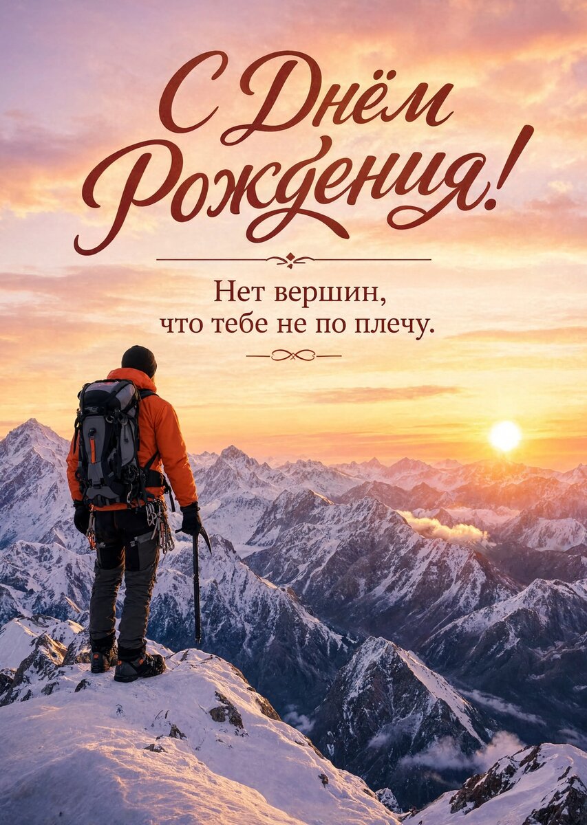 Открытка С днем рождения мужчине #32
