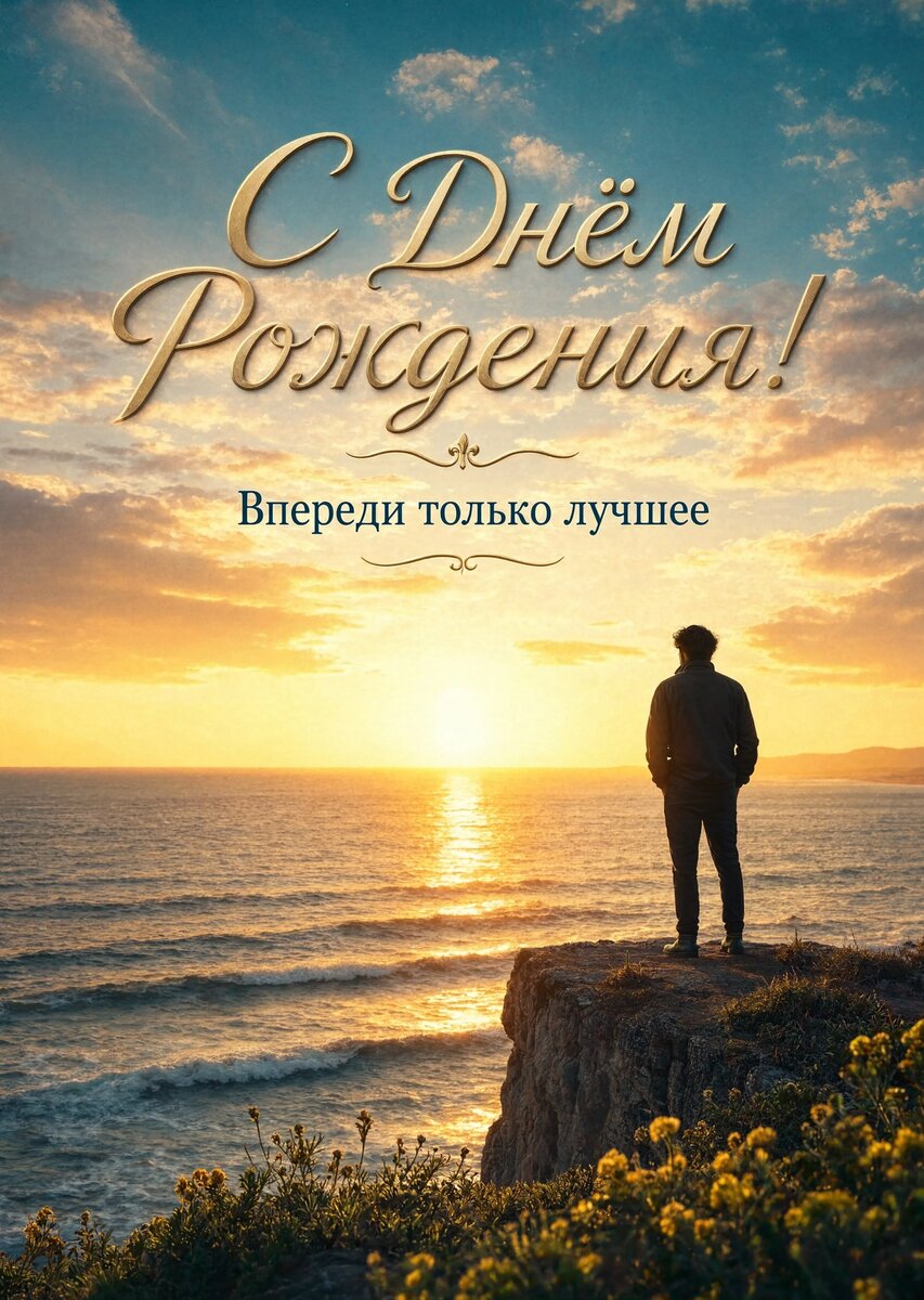 Открытка С днем рождения мужчине #39