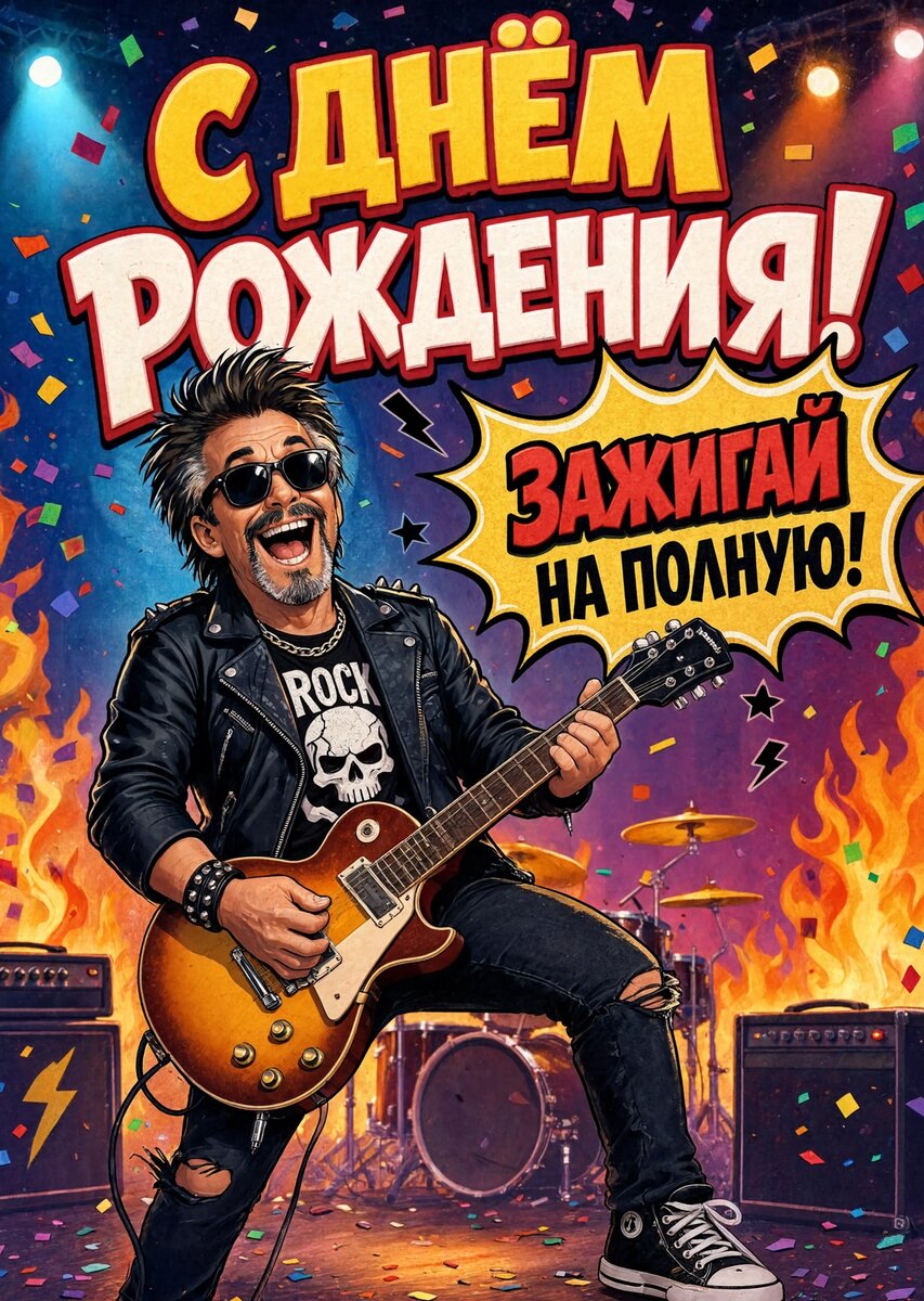 Открытка С днем рождения мужчине #4
