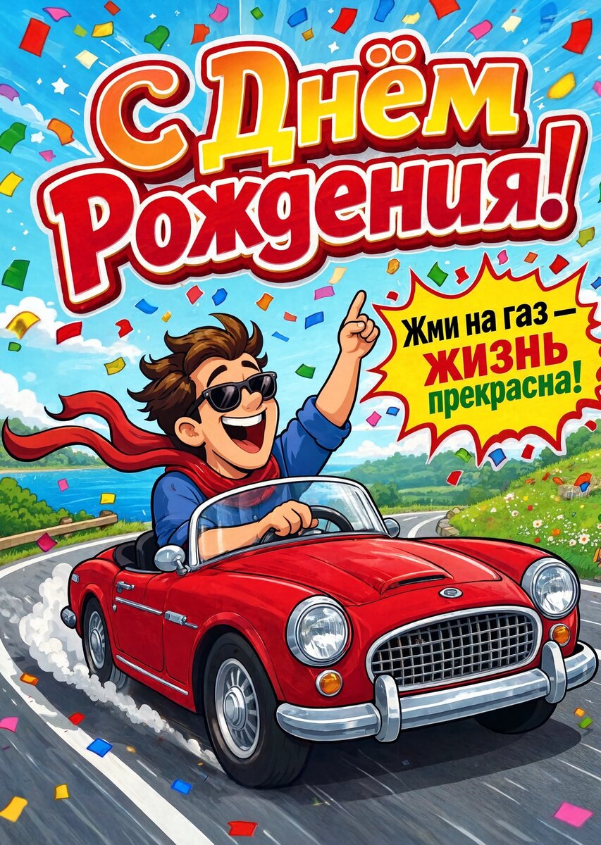 Открытка С днем рождения мужчине #6