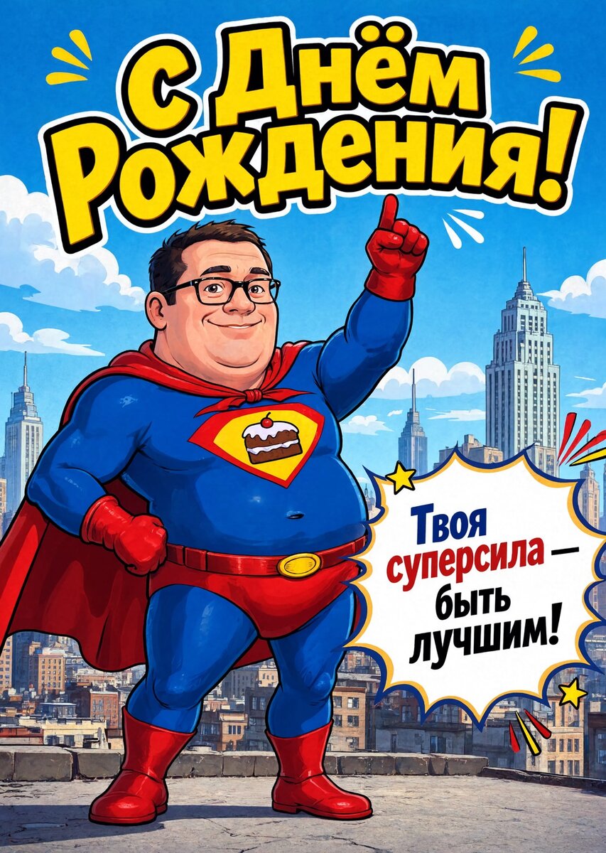 Открытка С днем рождения мужчине #8