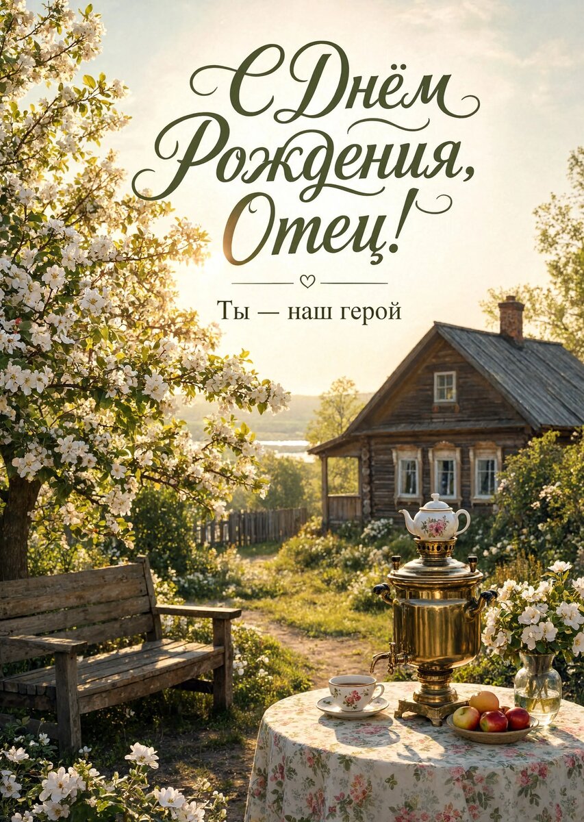 Открытка "С днём рождения папе" #100