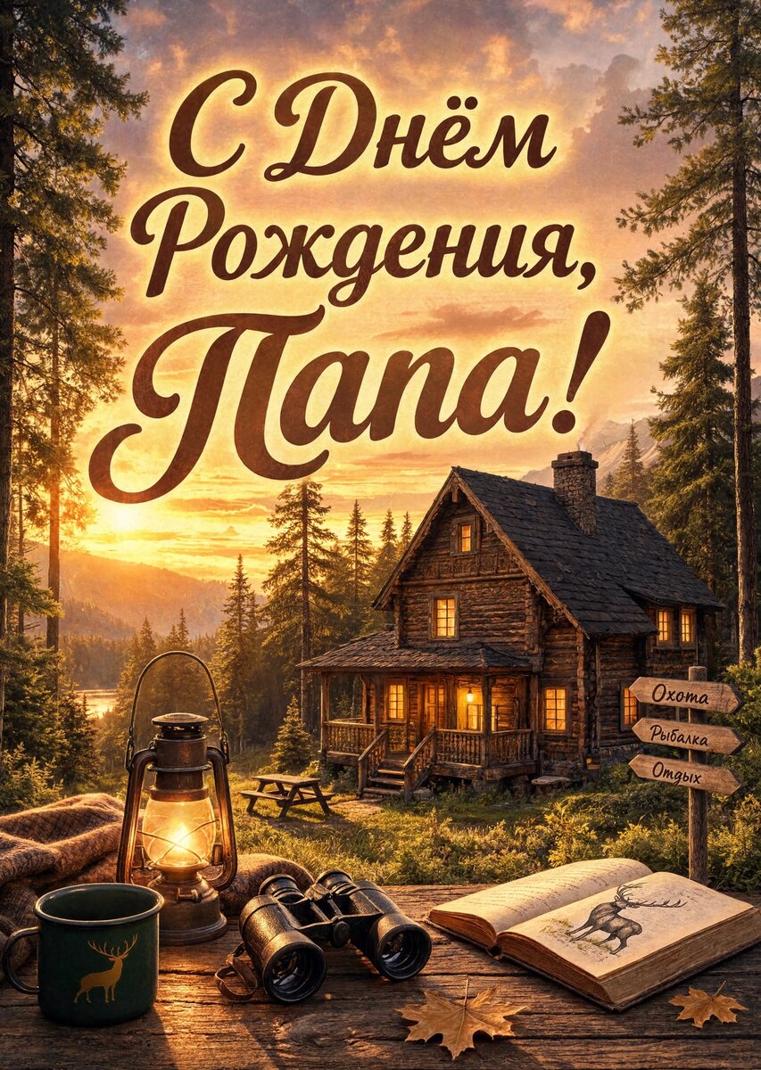 Открытка "С днём рождения папе" #107