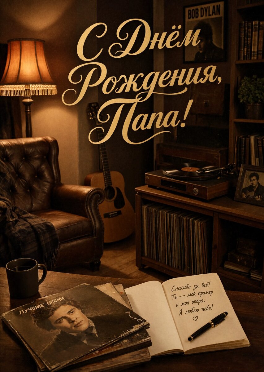 Открытка "С днём рождения папе" #121